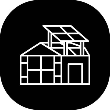 Modern yapı simgesinin vektör illüstrasyonu