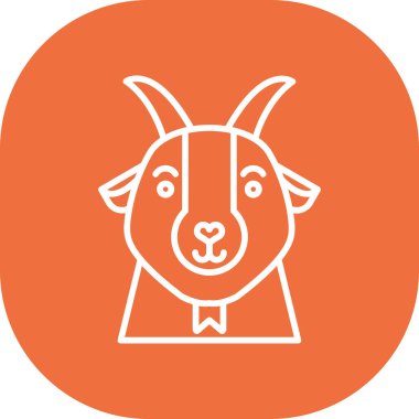 Keçi simgesi vektör illüstrasyonu