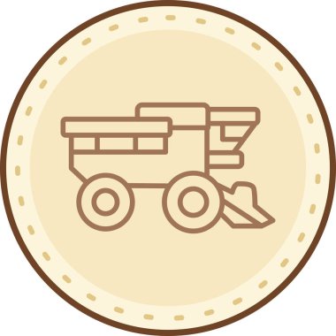 Çiftlik. Web simgesi basit illüstrasyon