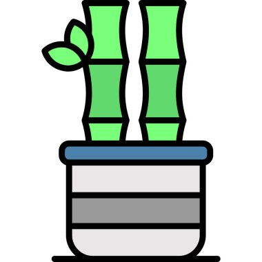 Kaktüs. Web simgesi basit illüstrasyon