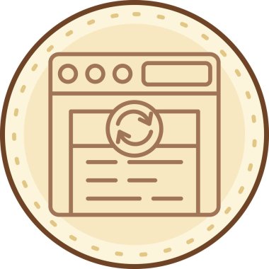 Modern bir simgenin vektör illüstrasyonu