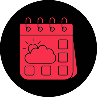 Takvim simgesi, vektör çizimi