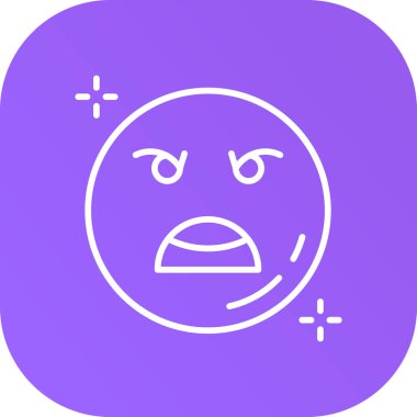 Beyaz arkaplanda izole edilmiş üzgün yüz simgesi. Üzgün surat. vektör.