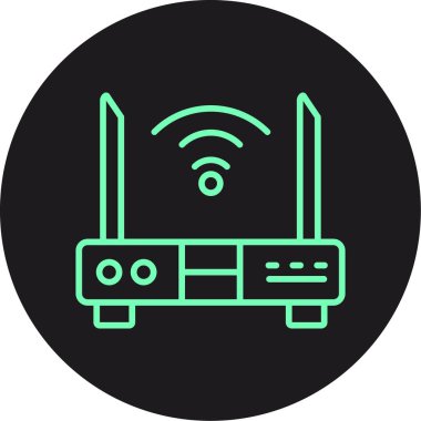 router simgesi vektör illüstrasyonu