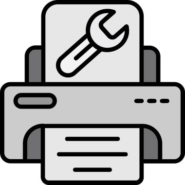 onarım servisi anahtar simgesi ana hat biçiminde