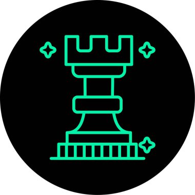 Satranç tahtası modern simgesinin vektör çizimi
