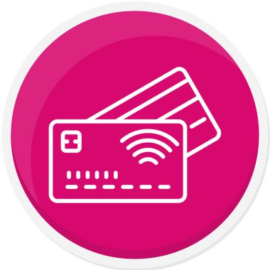 Kredi kartı ikonu. vektör illüstrasyonu