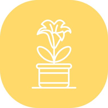 Lilly simgesi, vektör illüstrasyonu basit tasarım