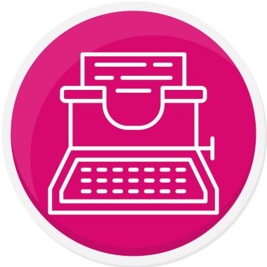 Daktilo kutsal kişilerin resmi, vektör çizim.