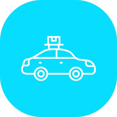 araba taksi simgesi, vektör illüstrasyonu