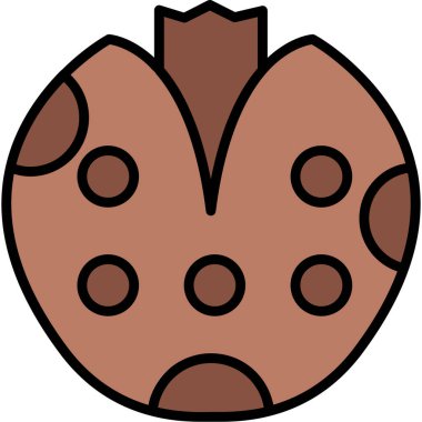 Bir balkabağı karikatür ikonunun vektör çizimi