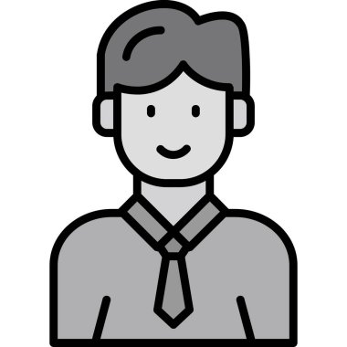 işadamı karakter simge vektör illüstrasyon izole