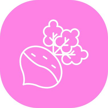 güzel kiraz çizgisi vektör simgesi