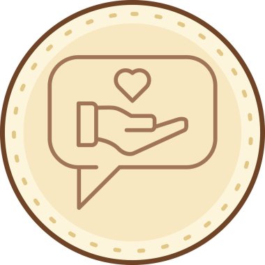 Bir kalp simgesinin vektör illüstrasyonu