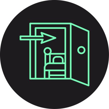 kapı simgesi vektör illüstrasyonu