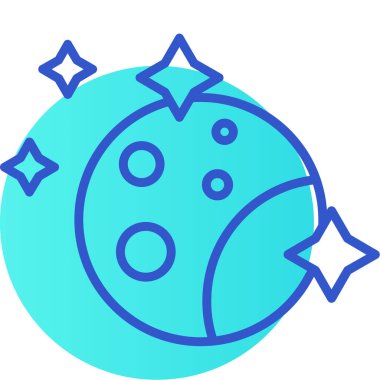 Gezegen ikonu vektör illüstrasyonu