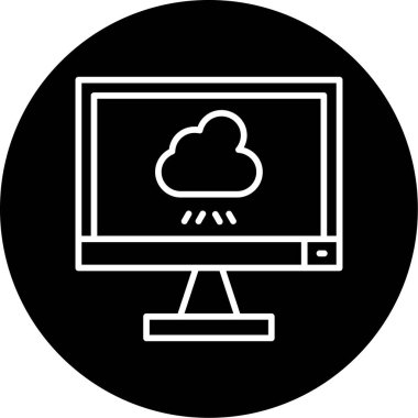 Bulut. Web simgesi basit illüstrasyon