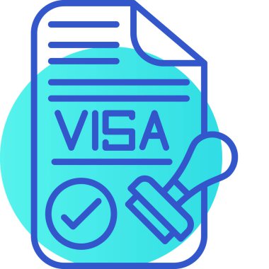 vize vektör renk simgesi