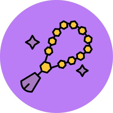 Kolye. Kolye. Web simgesi basit tasarım