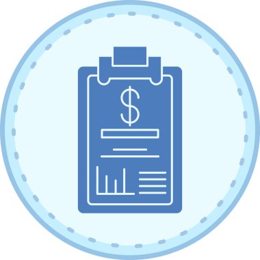 Bir dolar simgesinin vektör illüstrasyonu