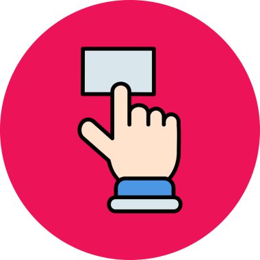 & El simgesine tıklayın. Web için imleç vektör simgelerinin basit çizimi