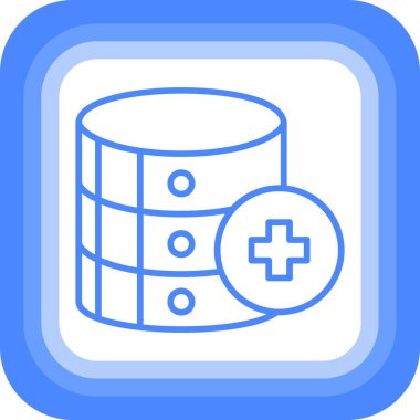 Mavi ve beyaz bir ikonun vektör illüstrasyonu