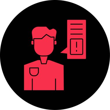 Bilgisayar simgesi olan bir adamın vektör illüstrasyonu