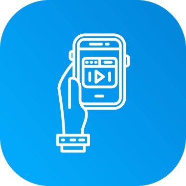 Akıllı Sekme simgesi soyut arka grupta izole edildi