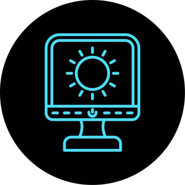 Bilgisayar. Web simgesi basit illüstrasyon