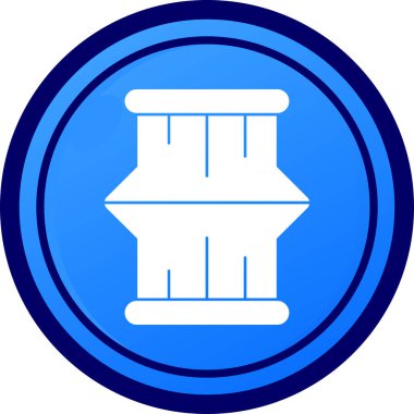 Bina mavi simge vektör izole