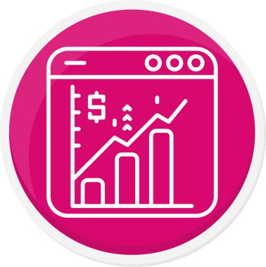 İş ve finans simgesinin vektör illüstrasyonu