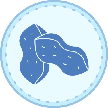 Bir balığın mavi simgesinin vektör çizimi