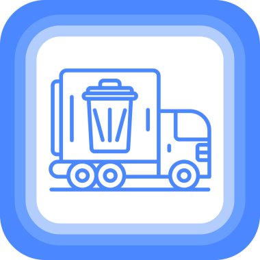 Çöp kutusu simgesi basit vektör illüstrasyonu