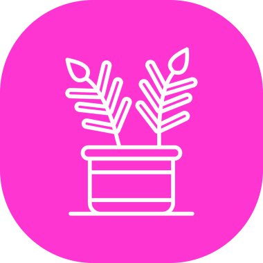 Bitki. Web simgesi basit illüstrasyon