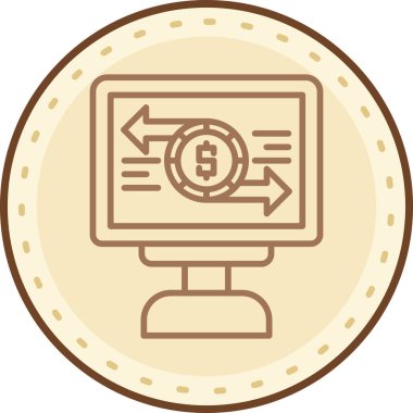 Para için. Web simgesi basit illüstrasyon