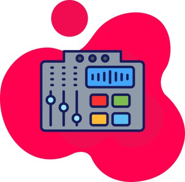 Elektronik aygıtlar doldurulmuş - taslak biçimi simgesi