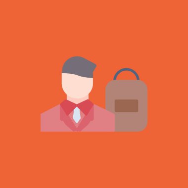 Bir iş adamının düz vektör çizimi