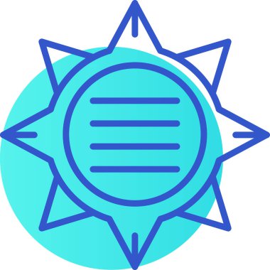 Güneş ikonu modern vektör illüstrasyonu