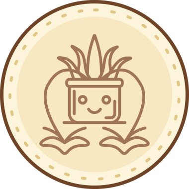 Bitki. Web simgesi basit illüstrasyon