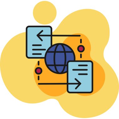 İnternet web simgesi, vektör illüstrasyonu