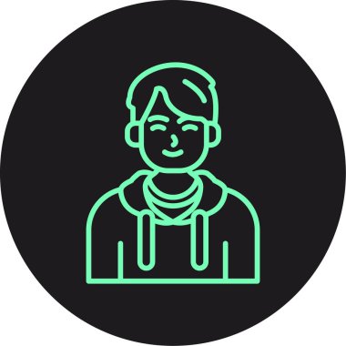 Avatar man simgesi, vektör illüstrasyonu