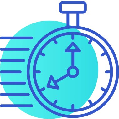 Saat ikonu, vektör illüstrasyonu