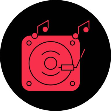 Müzik çalar modern simgesinin vektör illüstrasyonu