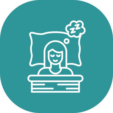 Yastıklı bir kadının vektör çizimi