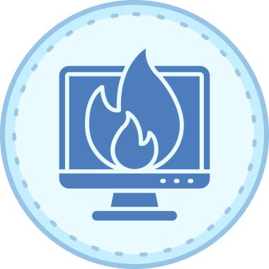 Ateş simgesinin vektör illüstrasyonu