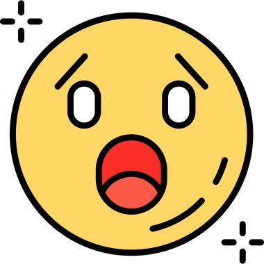 İfade simgesi. özet ifadesi emoji vektör rengi düz izole