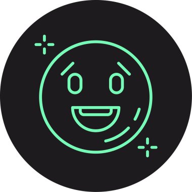 Mutlu simge, vektör illüstrasyonu basit tasarım