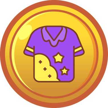 Rozet rozet simgesi doldurulmuş - taslak biçimi