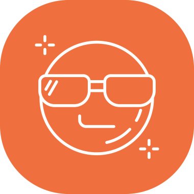 Güneş gözlüğünün sevimli bir simgesinin vektör çizimi