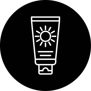 Güneş simgesinin vektör illüstrasyonu